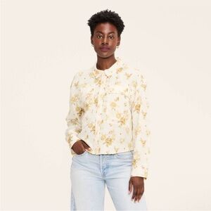 Woolrich x Target Women's Floral Button-Down Long Sleeve Collared Utility Shirt